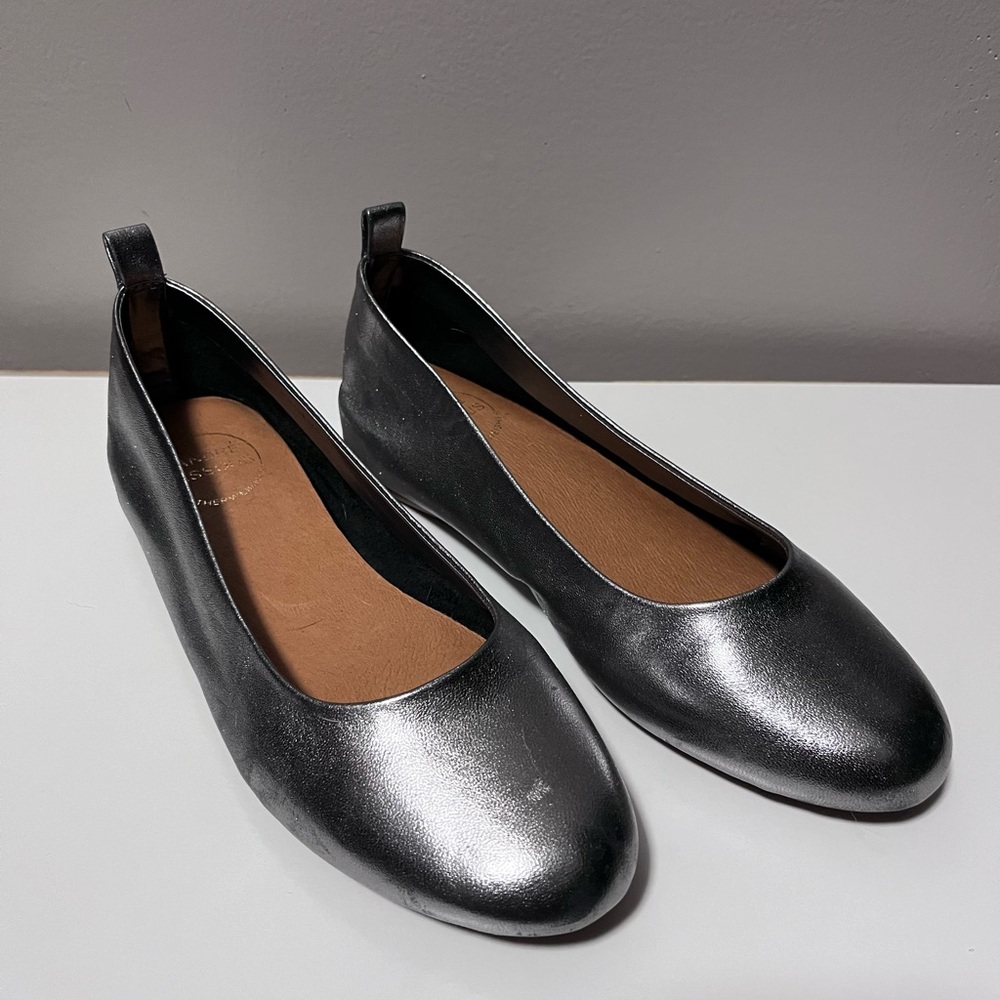 Andre Assous Silver Ballet Flats